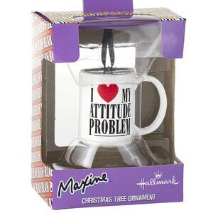 New! I Love My Attitude Problem Coffee Mug Hallmark Christmas Ornament 2015